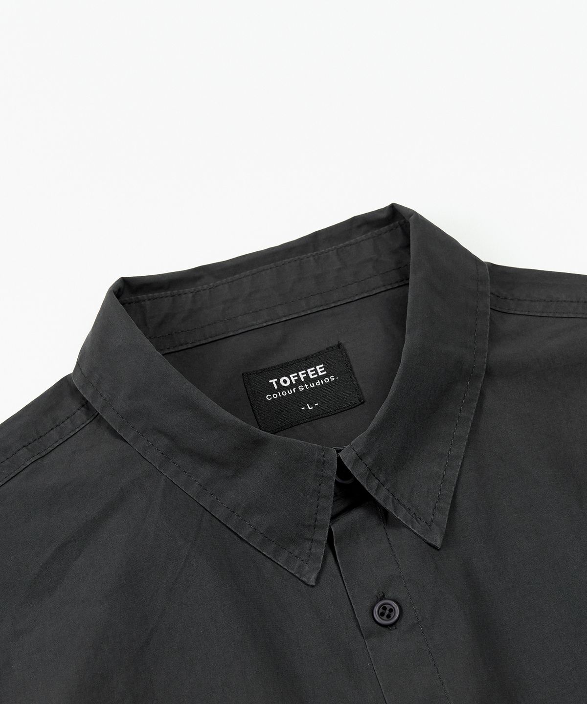 토피(TOFFEE) 포켓 크롭 셔츠 (BLACK)