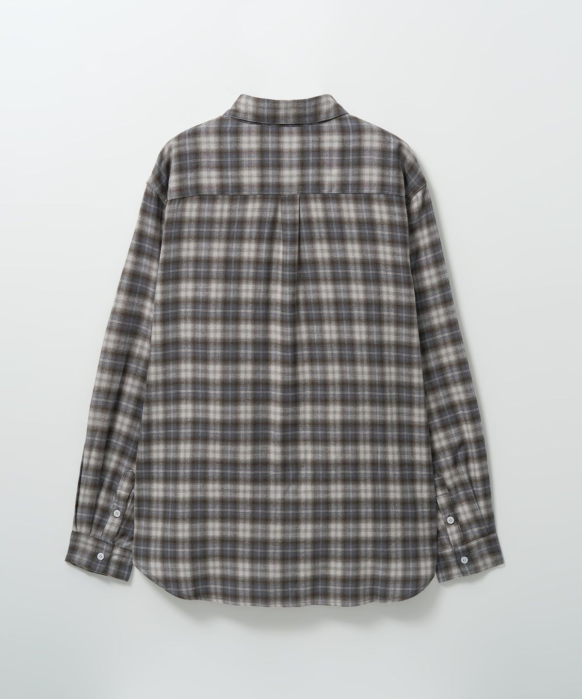 토피(TOFFEE) 옴브레 체크 셔츠 (GREYISH BLUE)