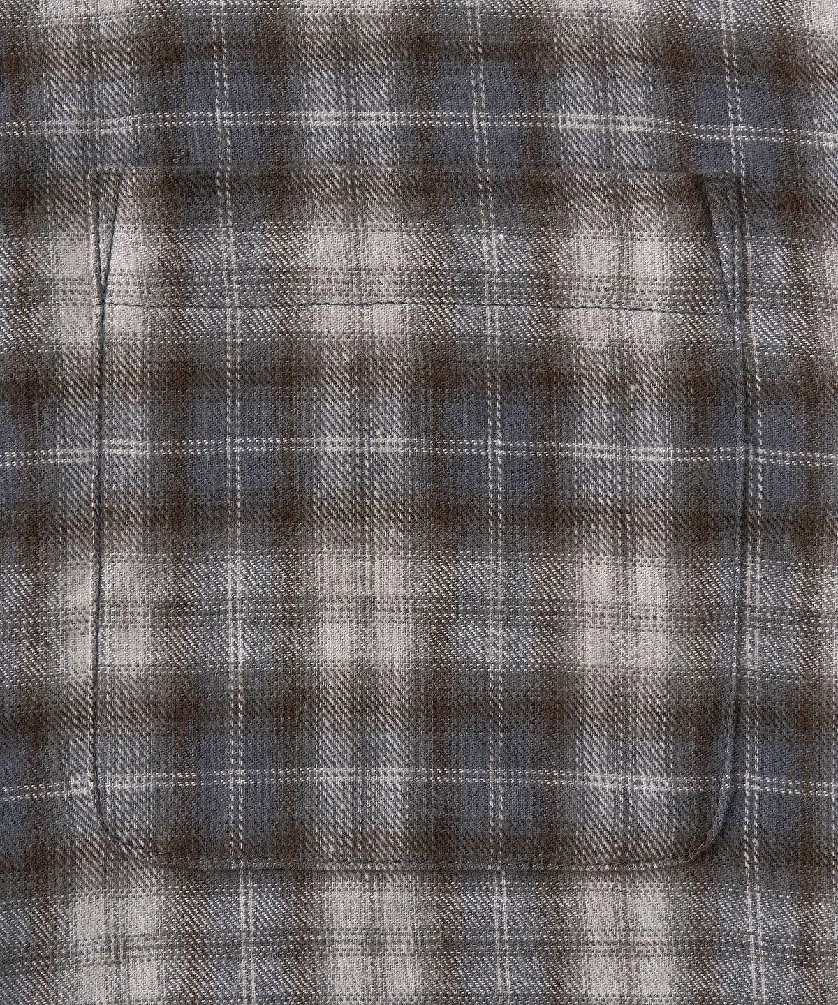토피(TOFFEE) 옴브레 체크 셔츠 (GREYISH BLUE)