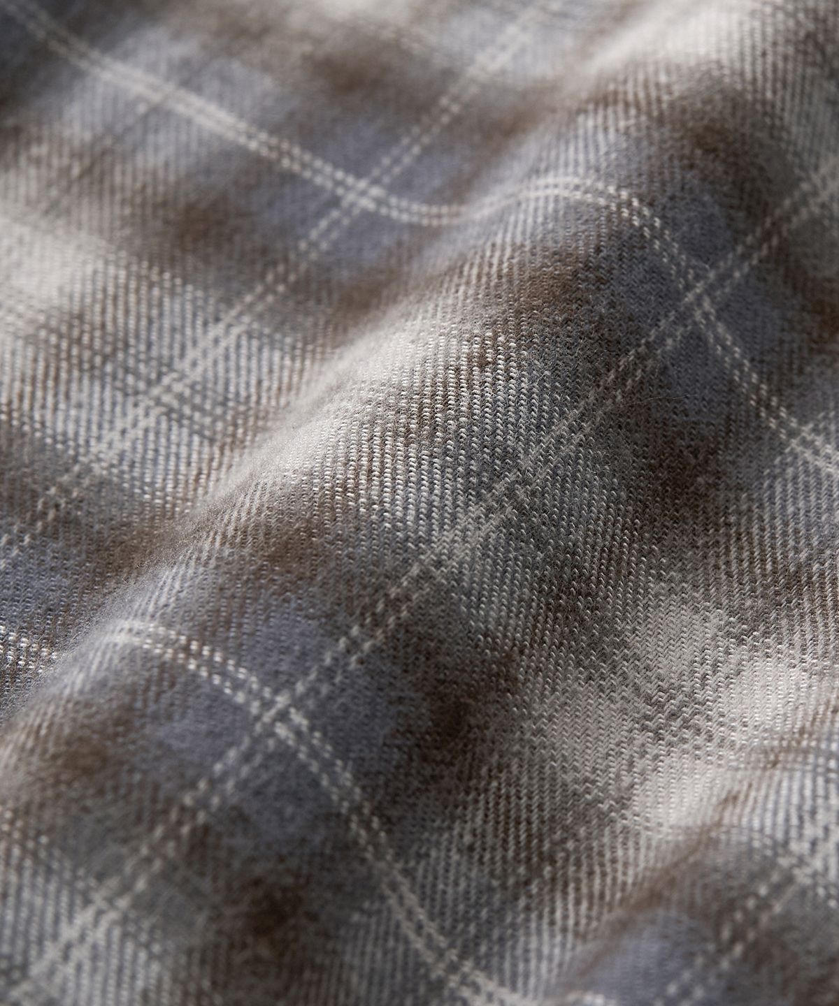 토피(TOFFEE) 옴브레 체크 셔츠 (GREYISH BLUE)