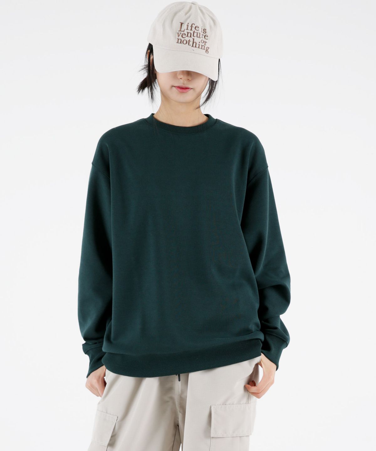 음(UMM) 특양면 무지오버핏 맨투맨티셔츠 2XL 6COLOR