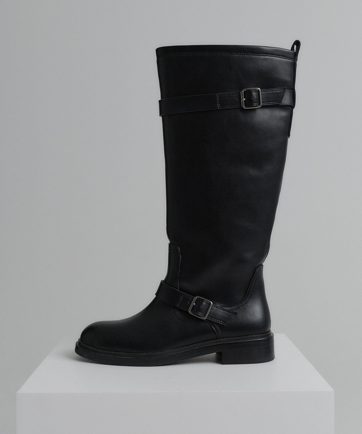 룩캐스트(LOOKAST) 켈리 버클 롱 부츠_블랙 / KELLY BUCKLE LONG BOOTS_BLACK