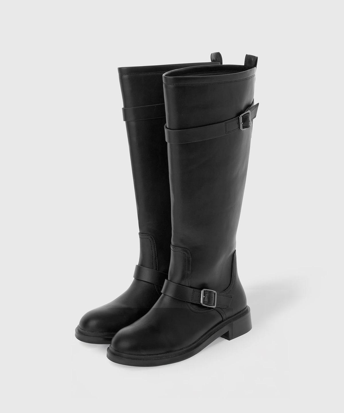 룩캐스트(LOOKAST) 켈리 버클 롱 부츠_블랙 / KELLY BUCKLE LONG BOOTS_BLACK