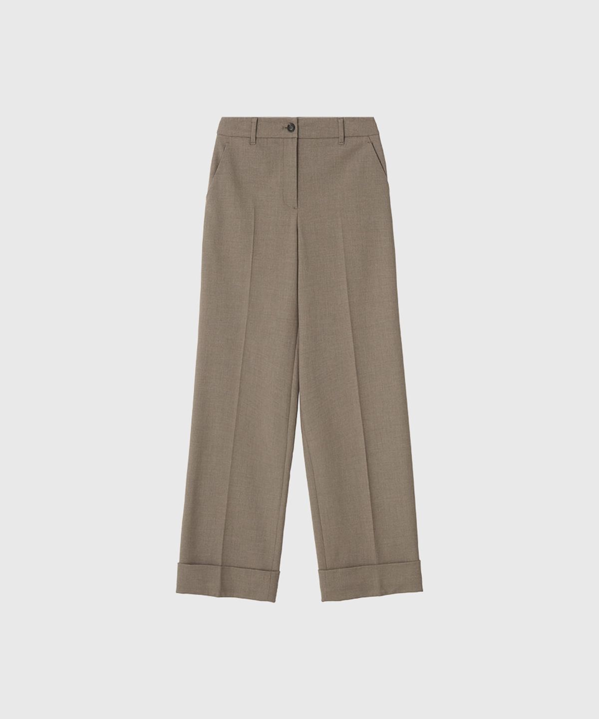 룩캐스트(LOOKAST) 제인 울 스트레이스 카브라 팬츠_베이지 / JEIN WOOL STRAIGHT CABRA PANTS_BEIGE