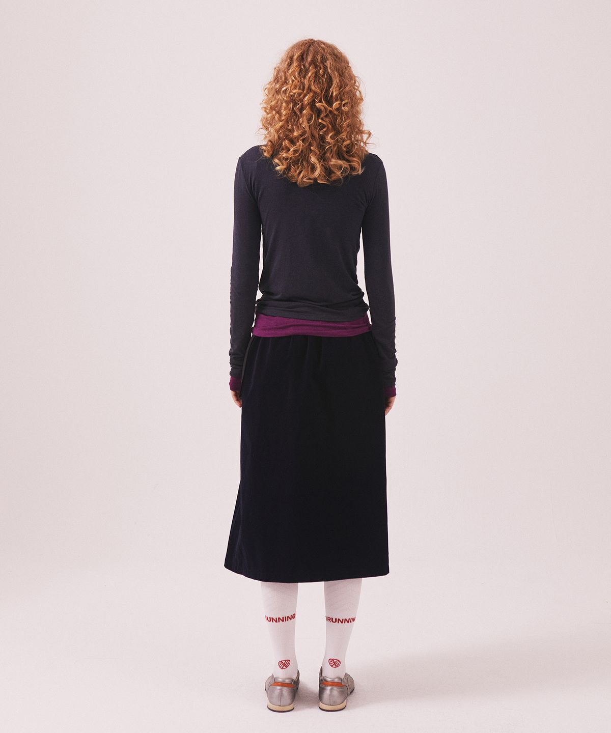 미나수(MENASOO) Menasoo Made Corduroy Two Way Long Skirt_Navy