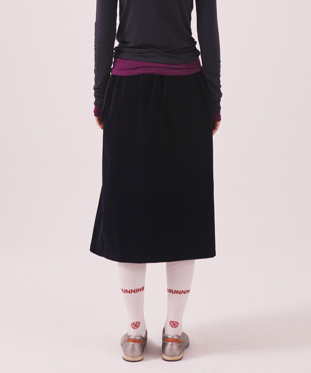미나수(MENASOO) Menasoo Made Corduroy Two Way Long Skirt_Navy