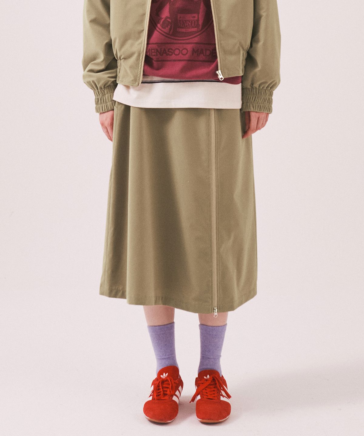 미나수(MENASOO) Menasoo Made Corduroy Two Way Long Skirt_Beige