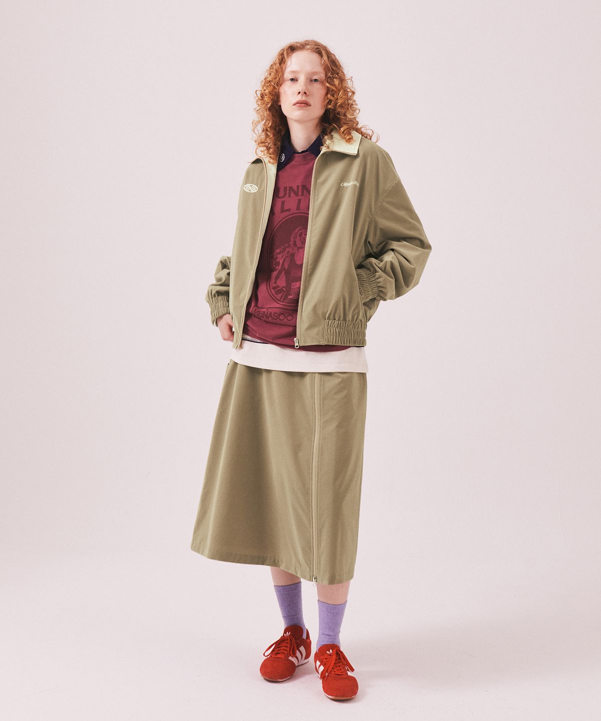 미나수(MENASOO) Menasoo Made Corduroy Two Way Long Skirt_Beige
