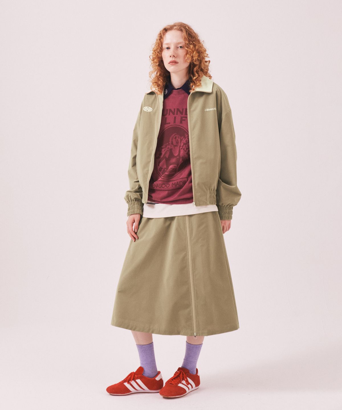 미나수(MENASOO) Menasoo Made Corduroy Two Way Long Skirt_Beige