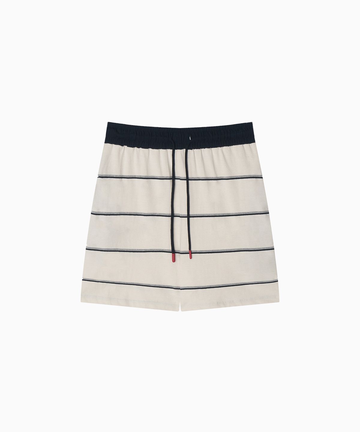 미나수(MENASOO) MNS Striped Cotton Half Pants_Ivory