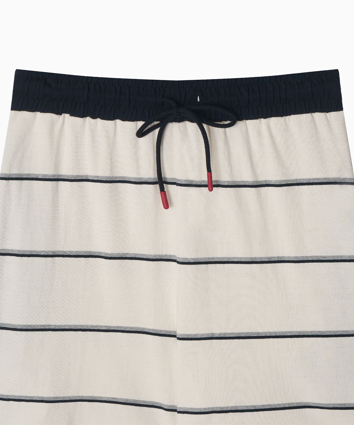 미나수(MENASOO) MNS Striped Cotton Half Pants_Ivory