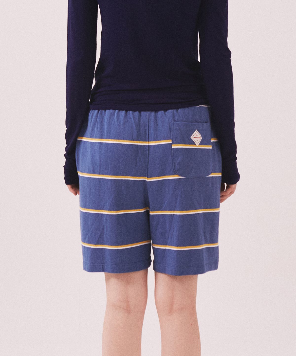 미나수(MENASOO) MNS Striped Cotton Half Pants_Blue
