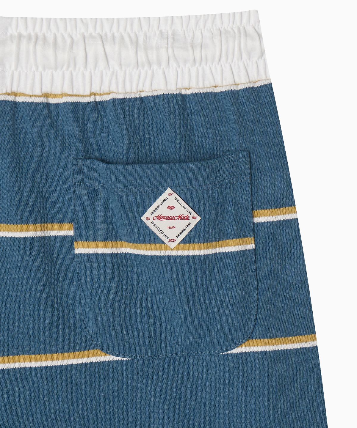 미나수(MENASOO) MNS Striped Cotton Half Pants_Blue