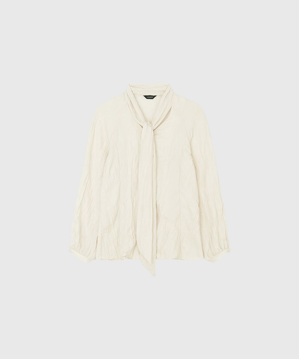 룩캐스트(LOOKAST) 레이첼 타이 블라우스_베이지 / RACHEL TIE BLOUSE_BEIGE