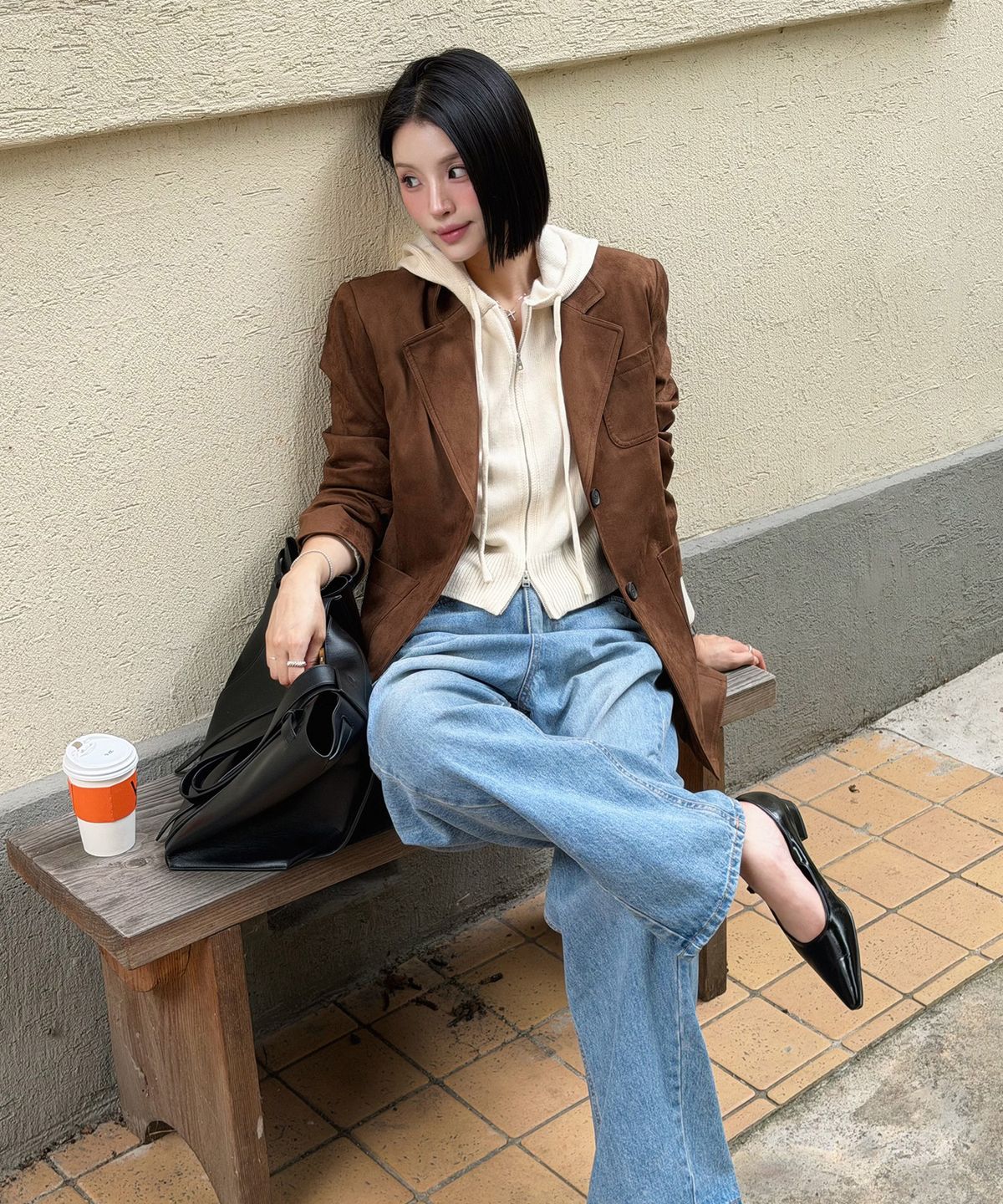룩캐스트(LOOKAST) 앤써니 싱글 스웨이드 자켓_브라운 / ANTHONY SINGLE SUEDE JACKET_BROWN