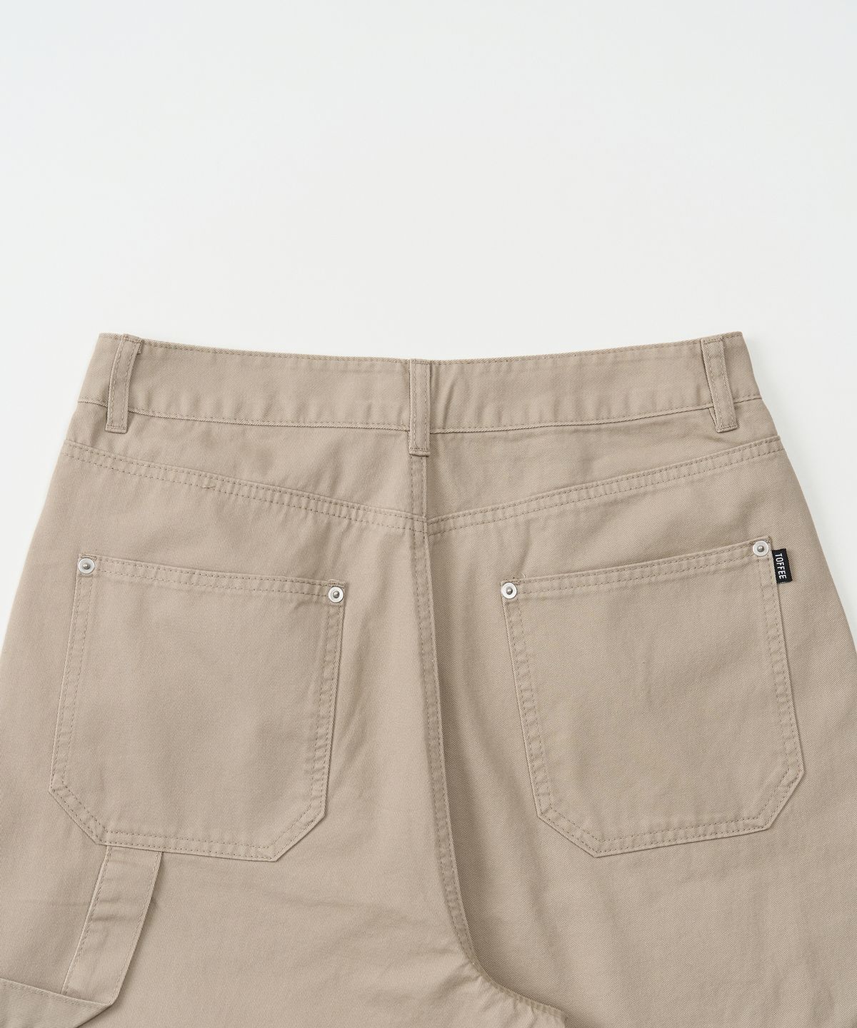 토피(TOFFEE) 더블니 턱 와이드 팬츠 (BEIGE)