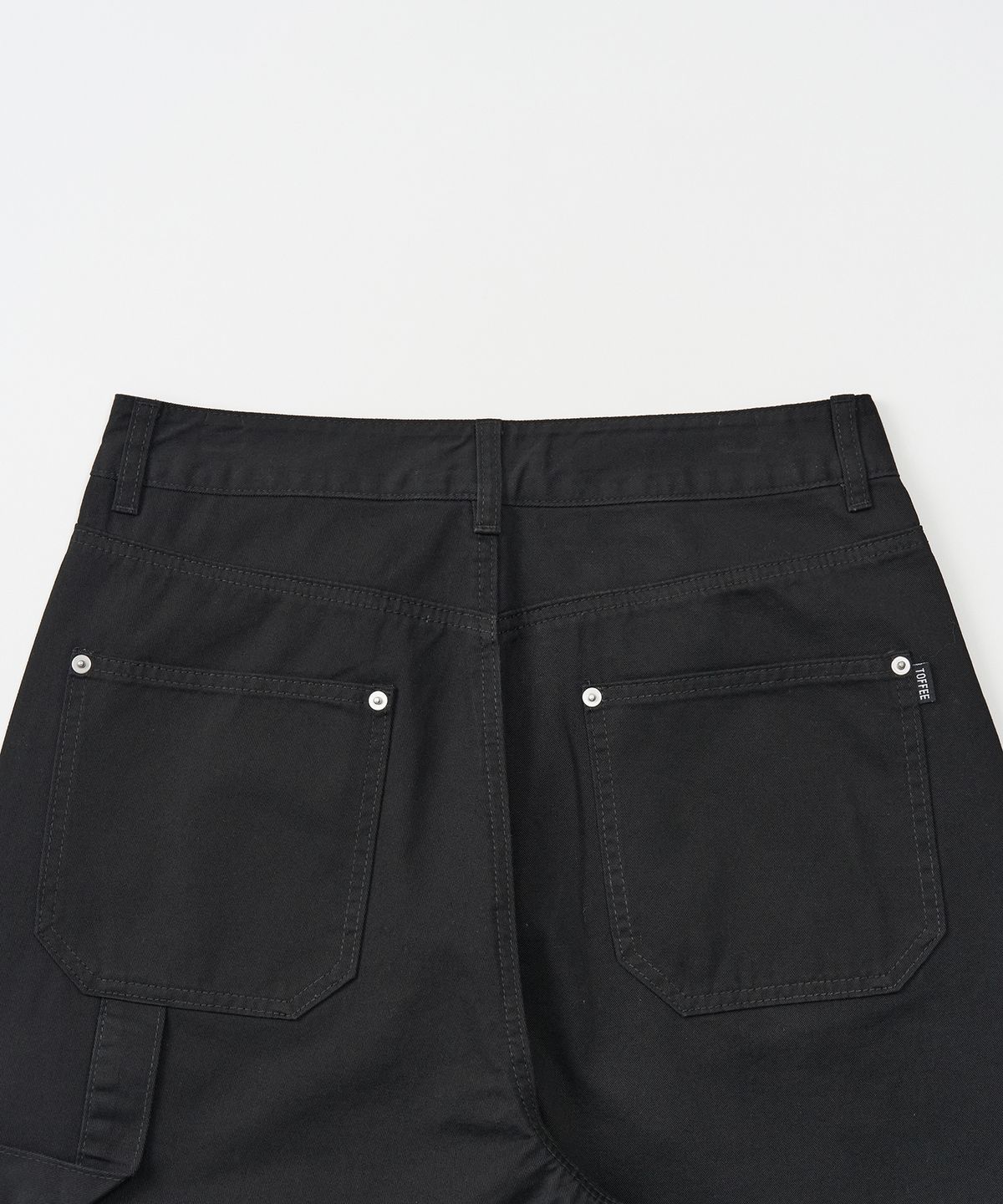 토피(TOFFEE) 더블니 턱 와이드 팬츠 (BLACK)