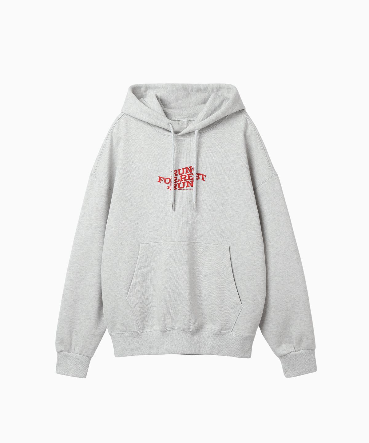 미나수(MENASOO) For Rest Run Basic Hoodie_White Melange
