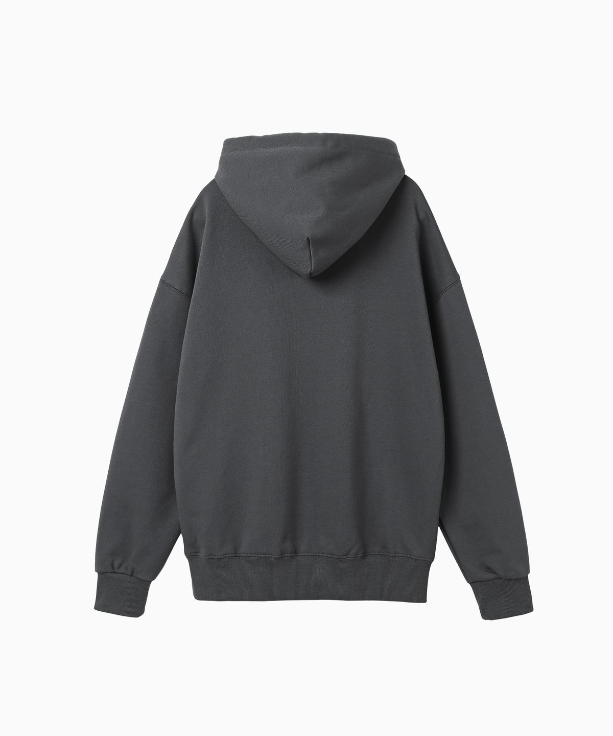 미나수(MENASOO) For Rest Run Basic Hoodie_Charcoal