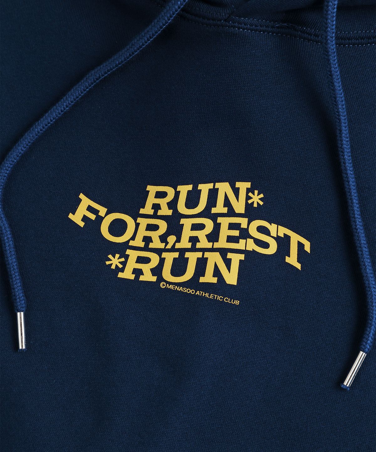 미나수(MENASOO) For Rest Run Basic Hoodie_Navy