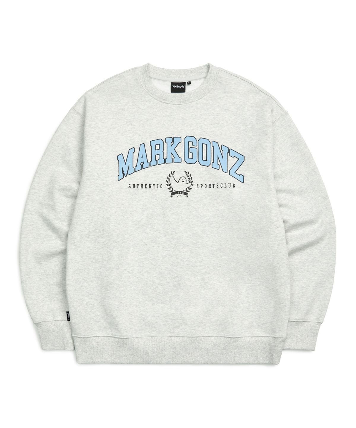 마크곤잘레스(MARK GONZALES) 캠퍼스 그래픽 스웨트셔츠 - M/OATMEAL