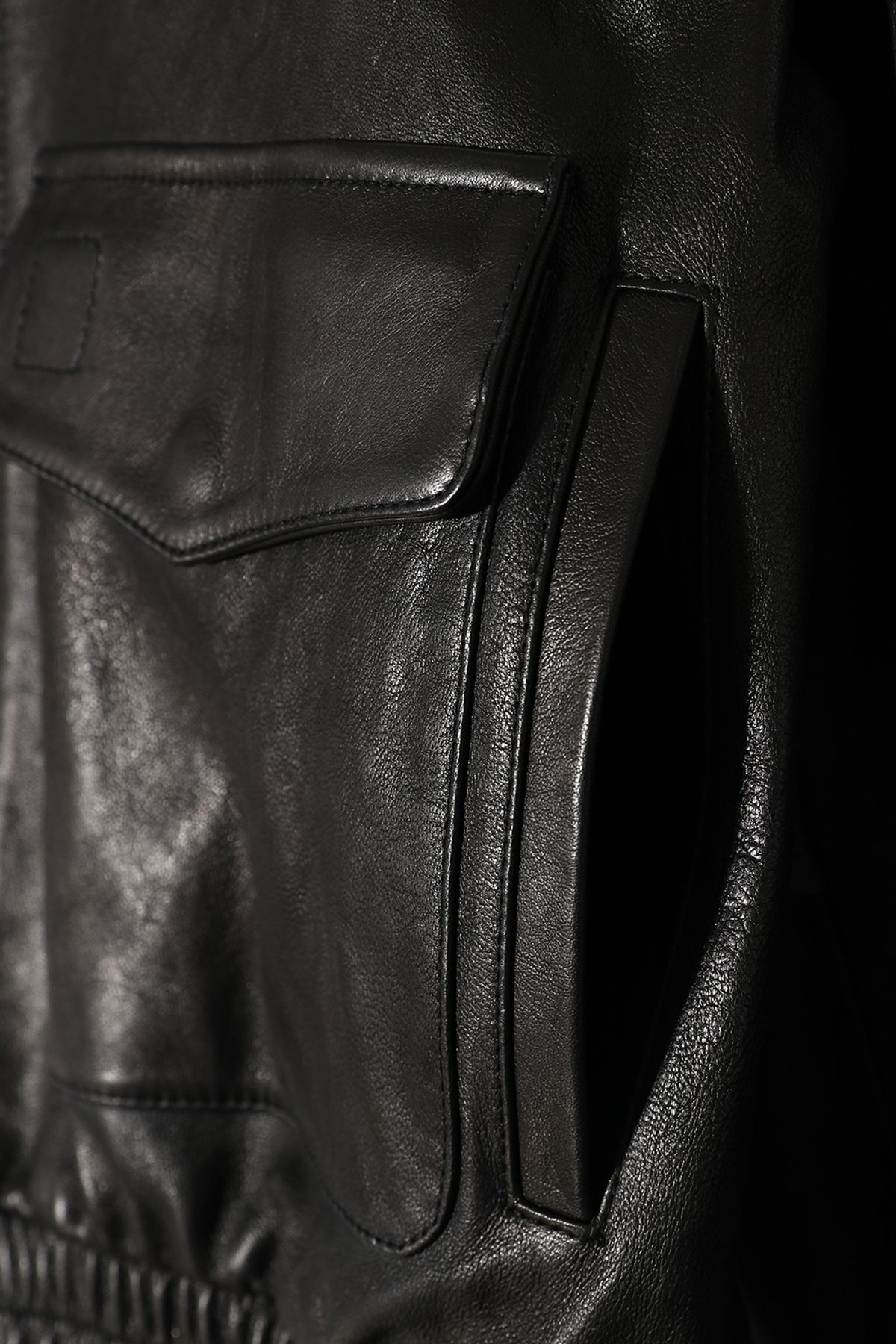 홀리선(HORLISUN) Maverick A-2 Leather Jacket Black