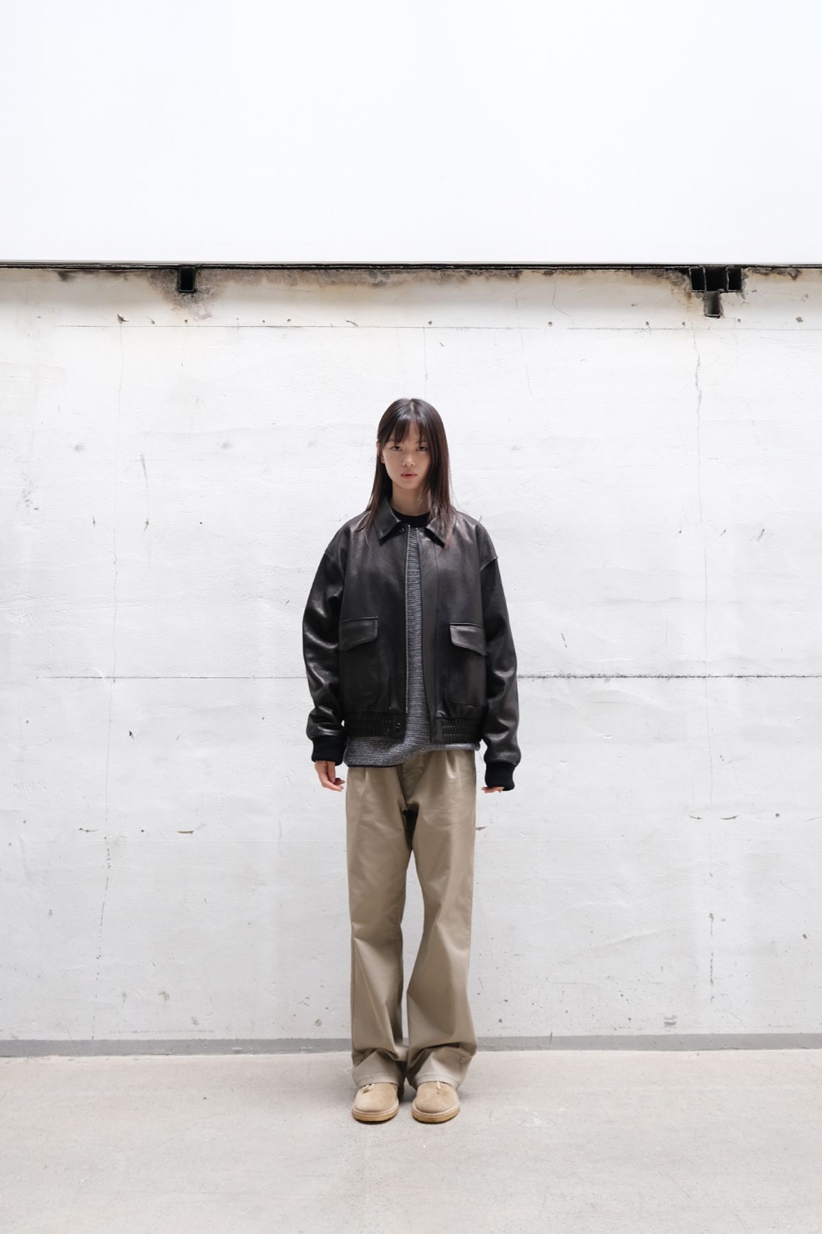 홀리선(HORLISUN) Maverick A-2 Leather Jacket Black