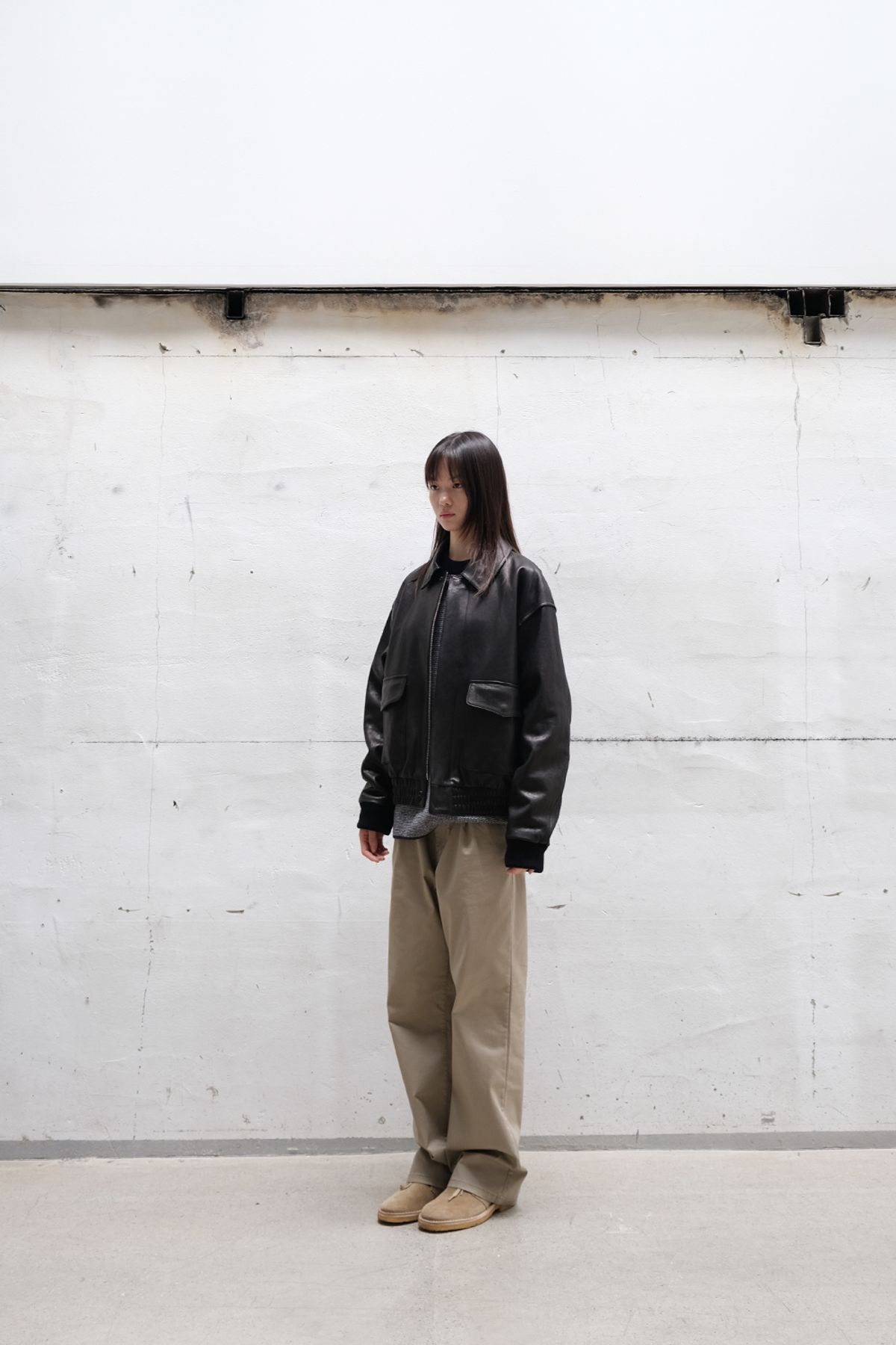 홀리선(HORLISUN) Maverick A-2 Leather Jacket Black