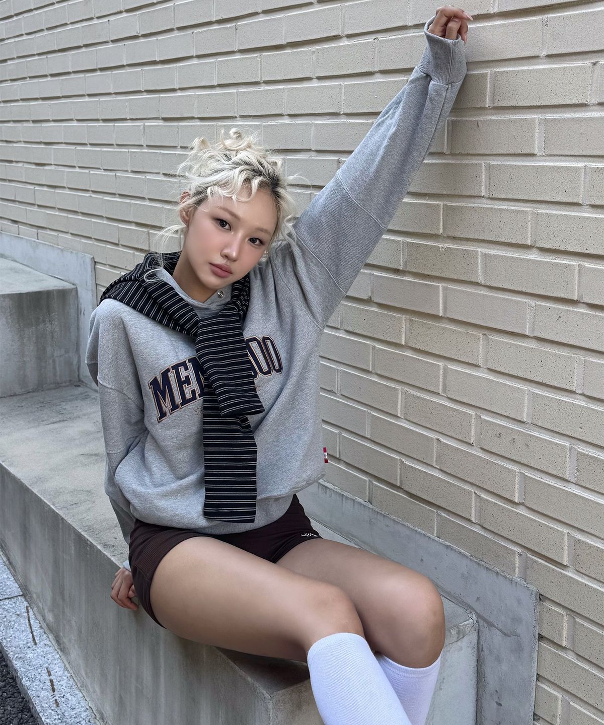 미나수(MENASOO) MNS Seoul Hoodie_Gray Melange