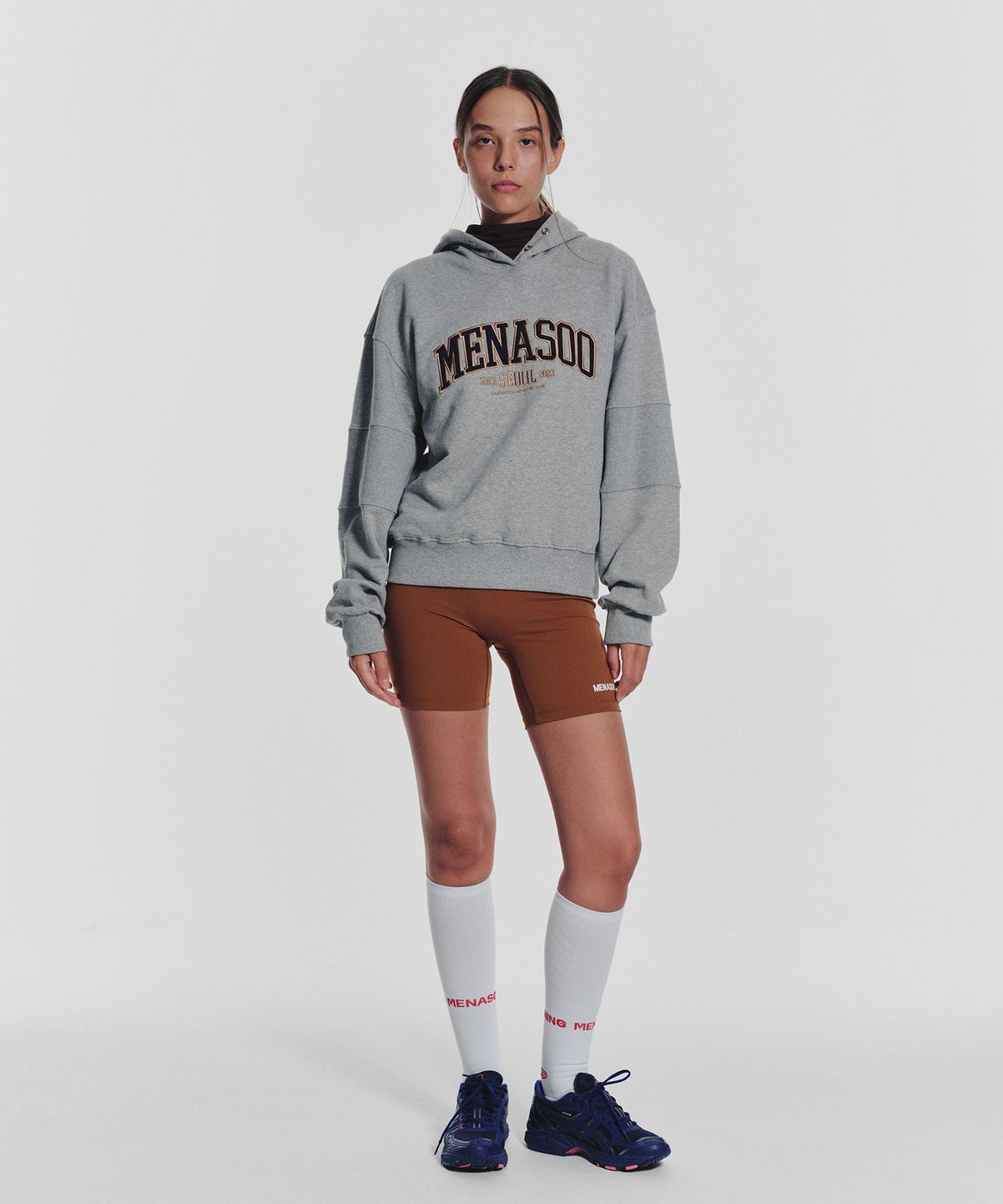 미나수(MENASOO) MNS Seoul Hoodie_Gray Melange