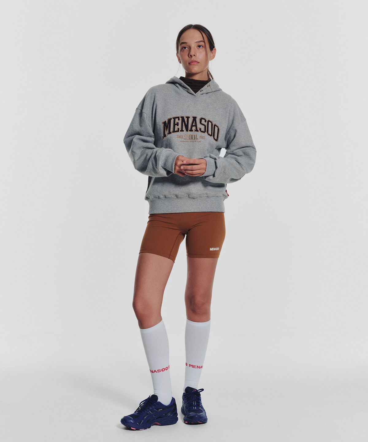 미나수(MENASOO) MNS Seoul Hoodie_Gray Melange