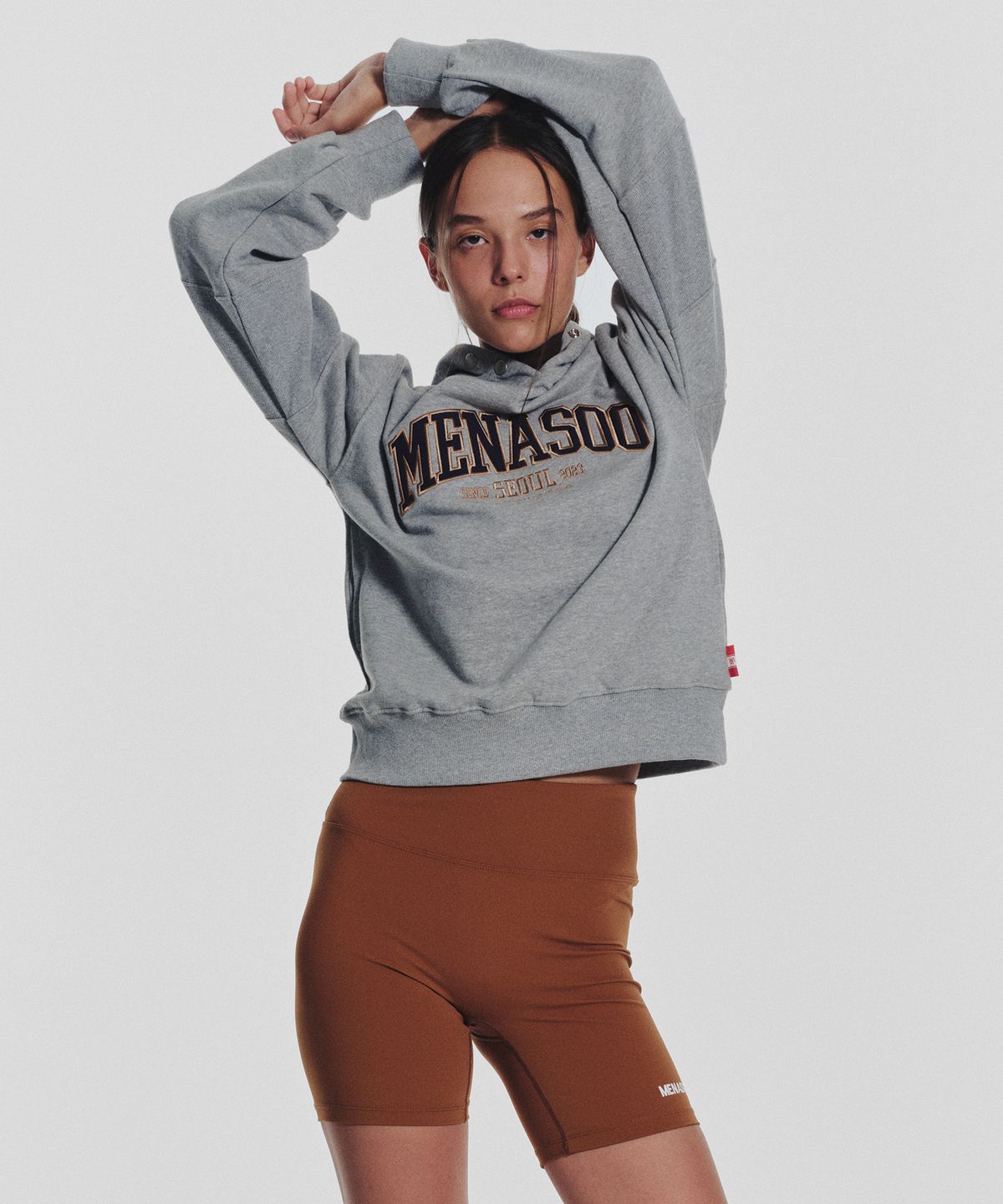 미나수(MENASOO) MNS Seoul Hoodie_Gray Melange