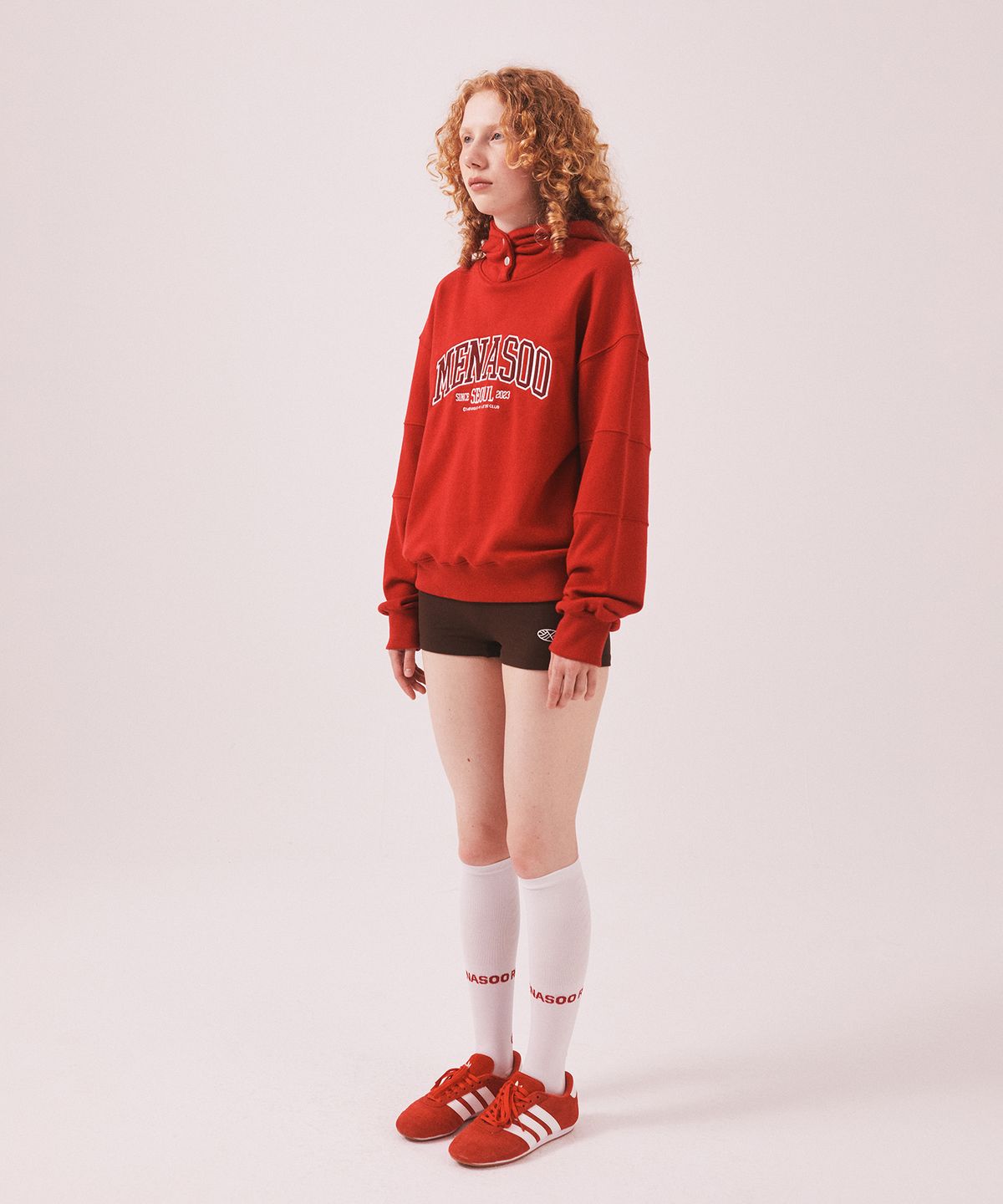 미나수(MENASOO) MNS Seoul Hoodie_Red