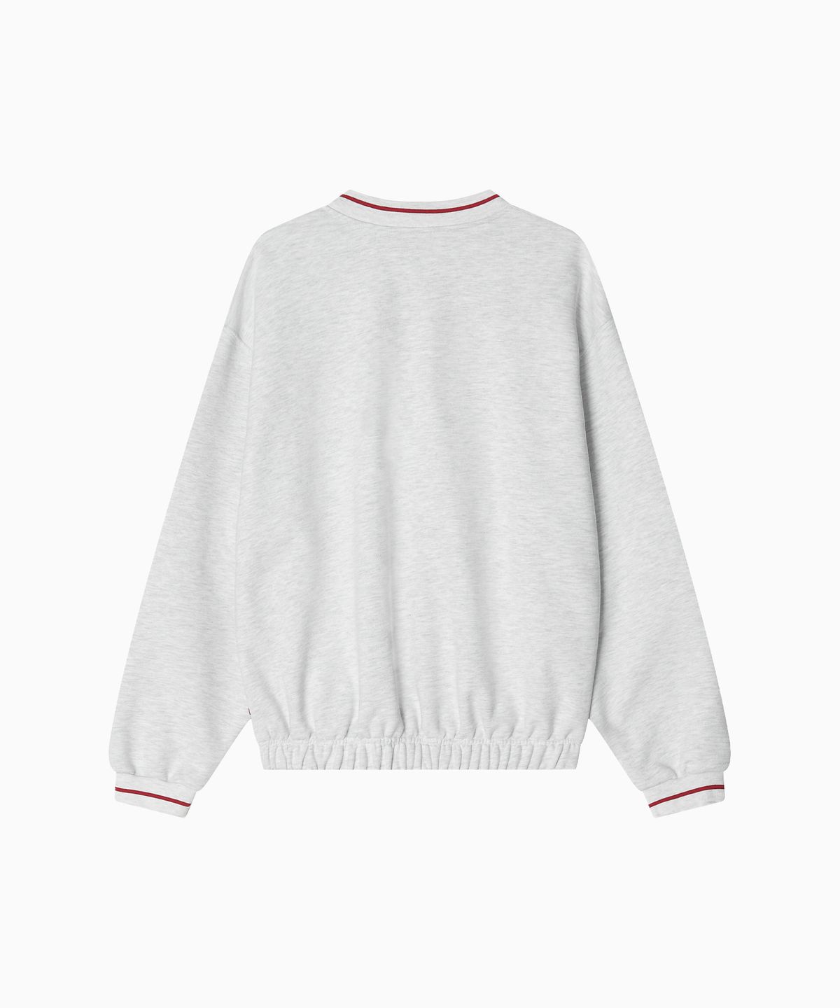미나수(MENASOO) MNS Hard Cotton Vneck Sweatshirt_White Melange