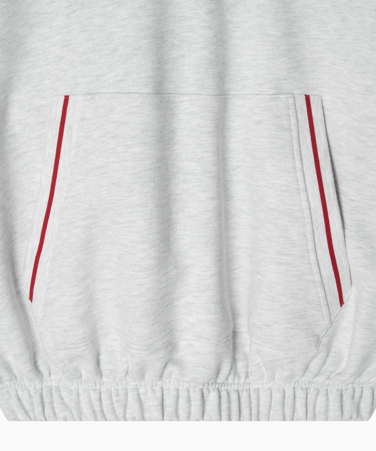 미나수(MENASOO) MNS Hard Cotton Vneck Sweatshirt_White Melange