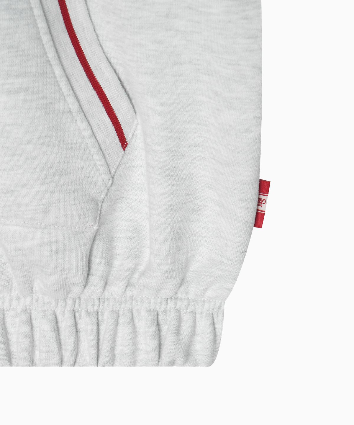 미나수(MENASOO) MNS Hard Cotton Vneck Sweatshirt_White Melange