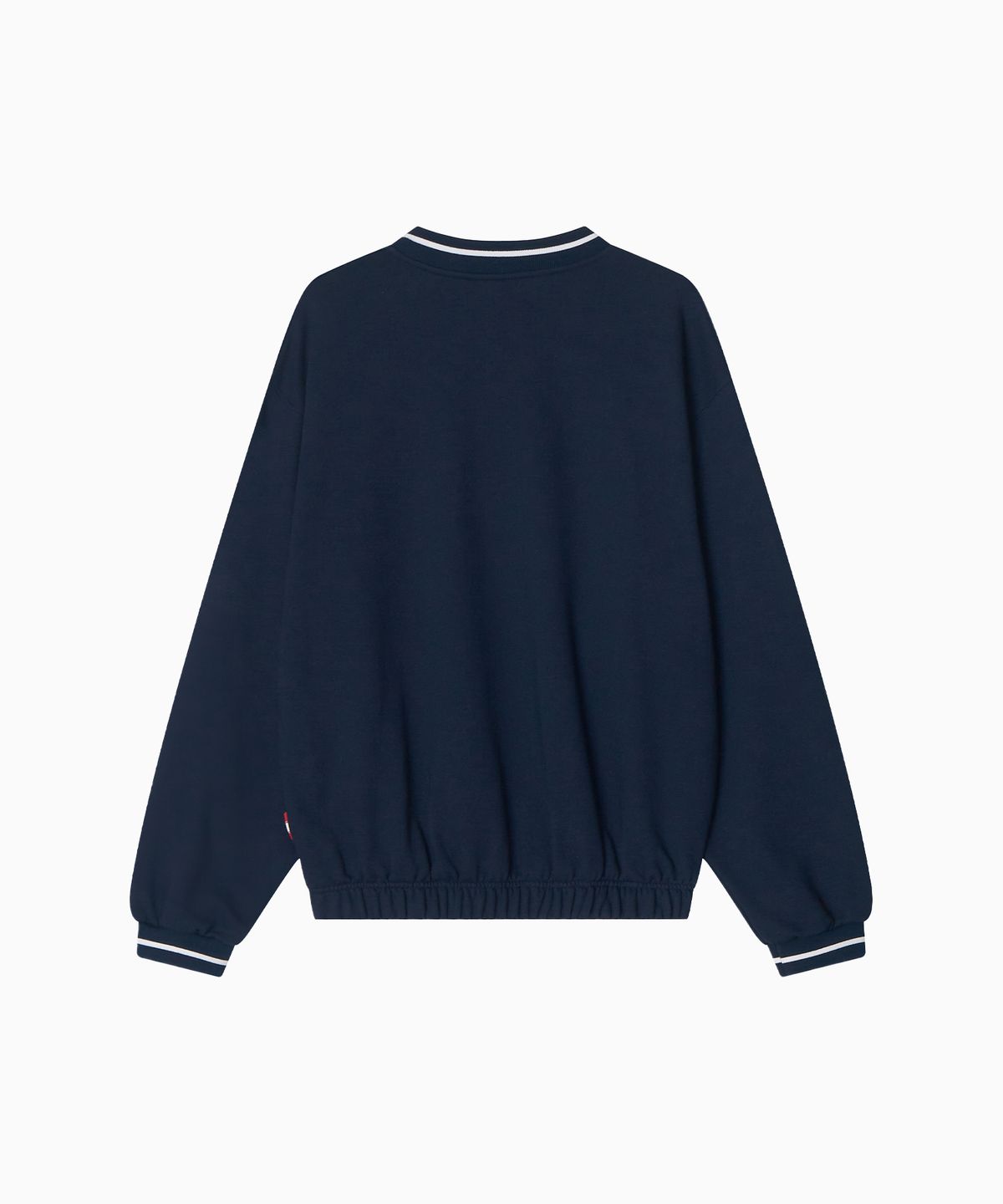 미나수(MENASOO) MNS Hard Cotton Vneck Sweatshirt_Navy