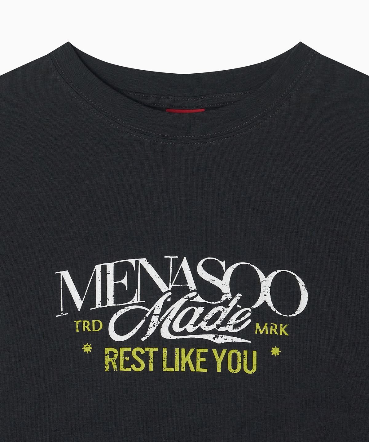 미나수(MENASOO) MNS Soft Fitted Long T Shirt_Charcoal