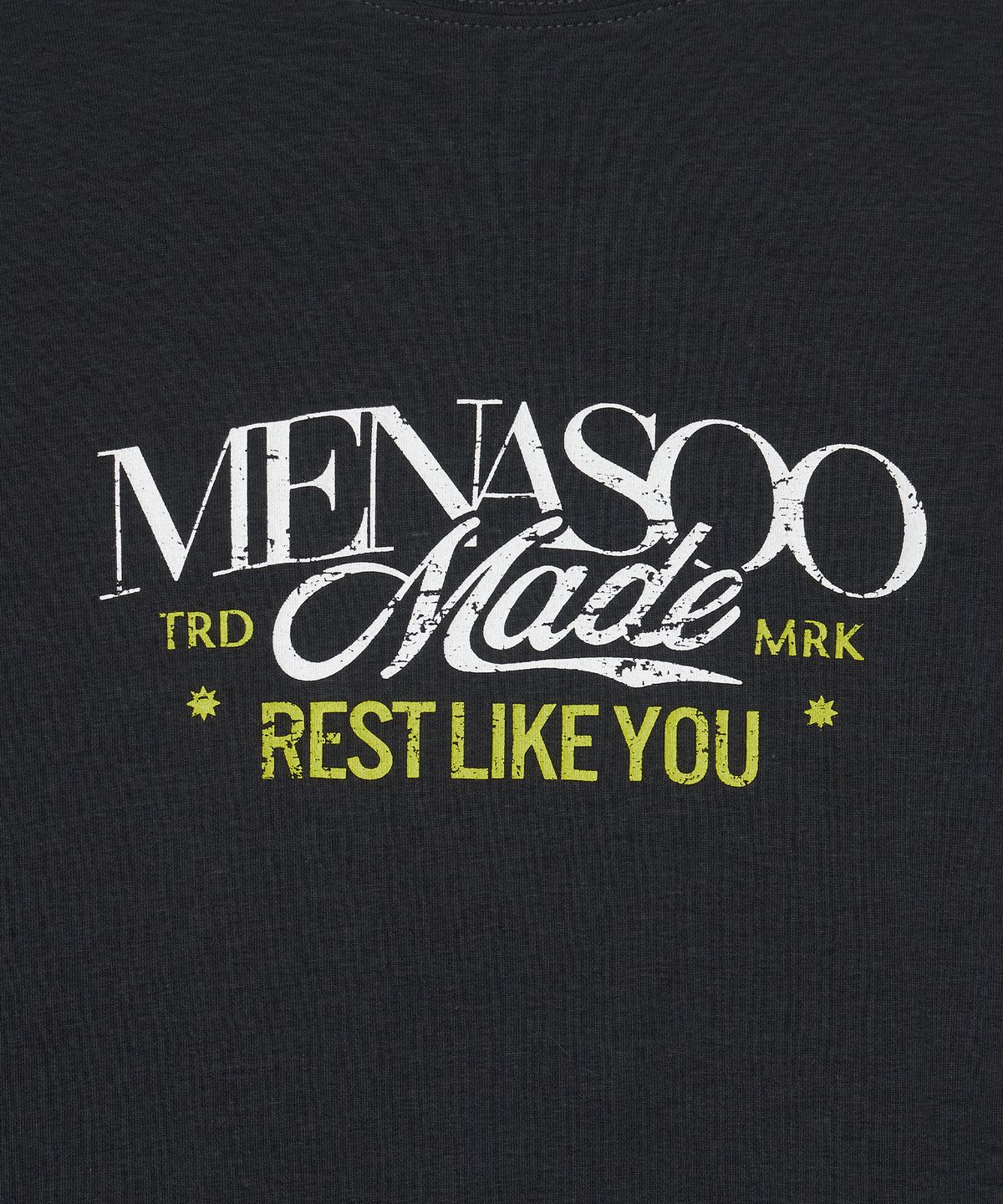 미나수(MENASOO) MNS Soft Fitted Long T Shirt_Charcoal