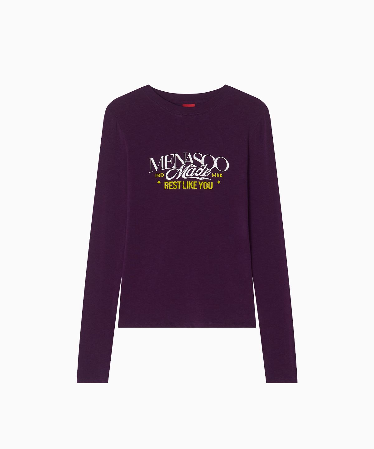 미나수(MENASOO) MNS Soft Fitted Long T Shirt_Purple