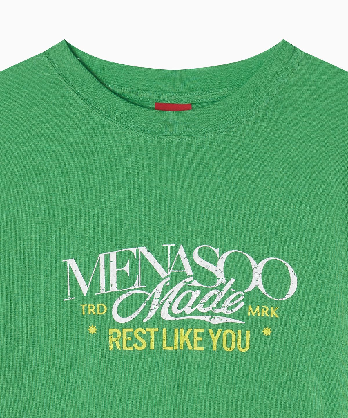 미나수(MENASOO) MNS Soft Fitted Long T Shirt_Green