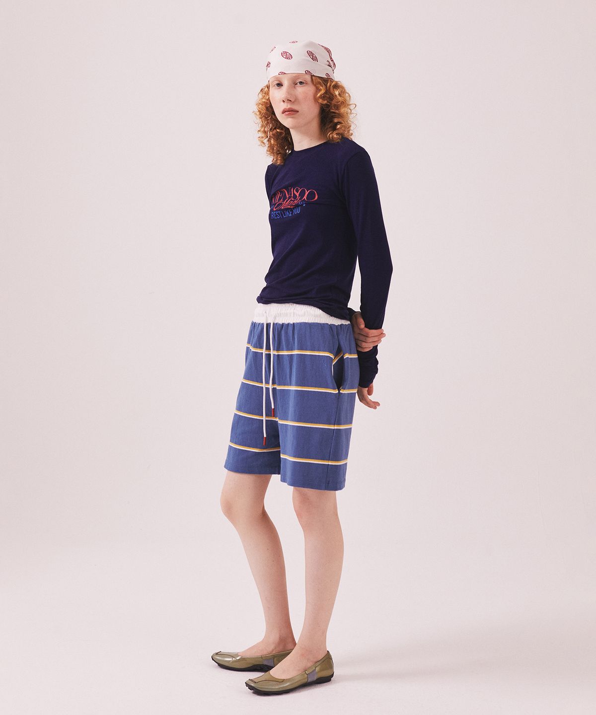 미나수(MENASOO) MNS Soft Fitted Long T Shirt_Navy