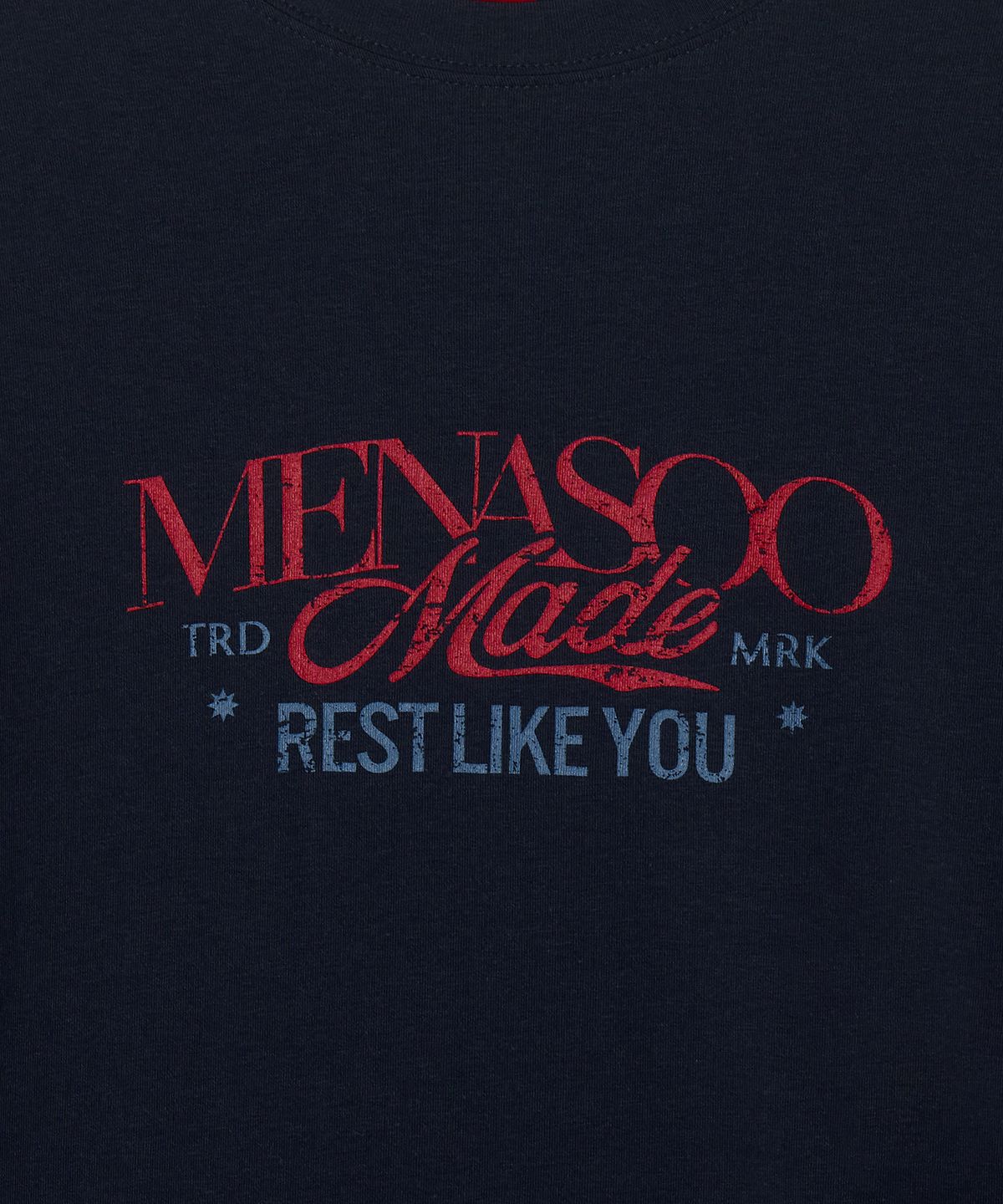 미나수(MENASOO) MNS Soft Fitted Long T Shirt_Navy