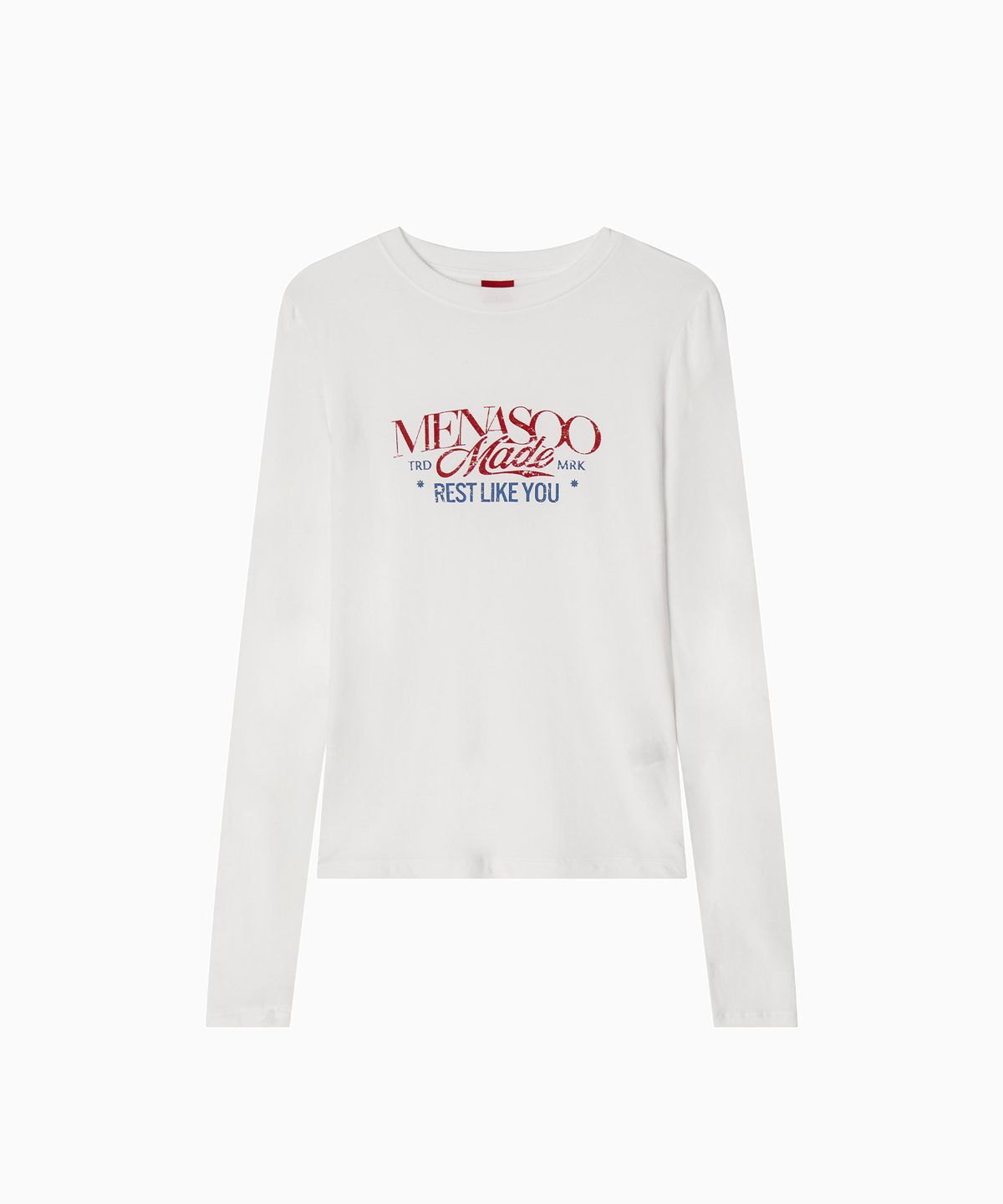 미나수(MENASOO) MNS Soft Fitted Long T Shirt_White
