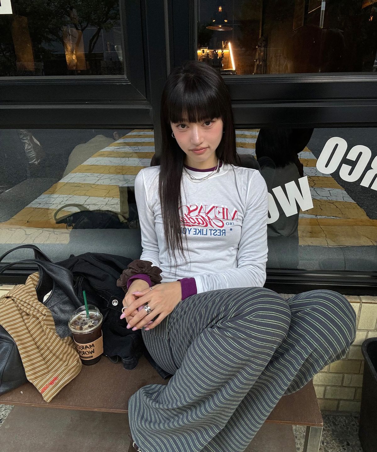 미나수(MENASOO) MNS Soft Fitted Long T Shirt_White
