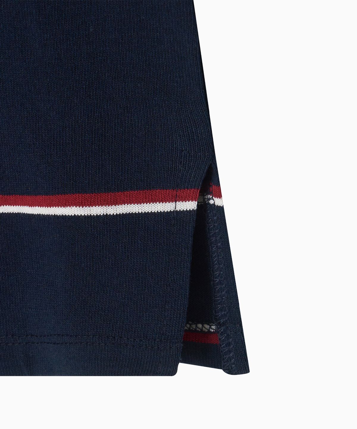 미나수(MENASOO) MNS Striped Cotton Collar T Shirt_Navy