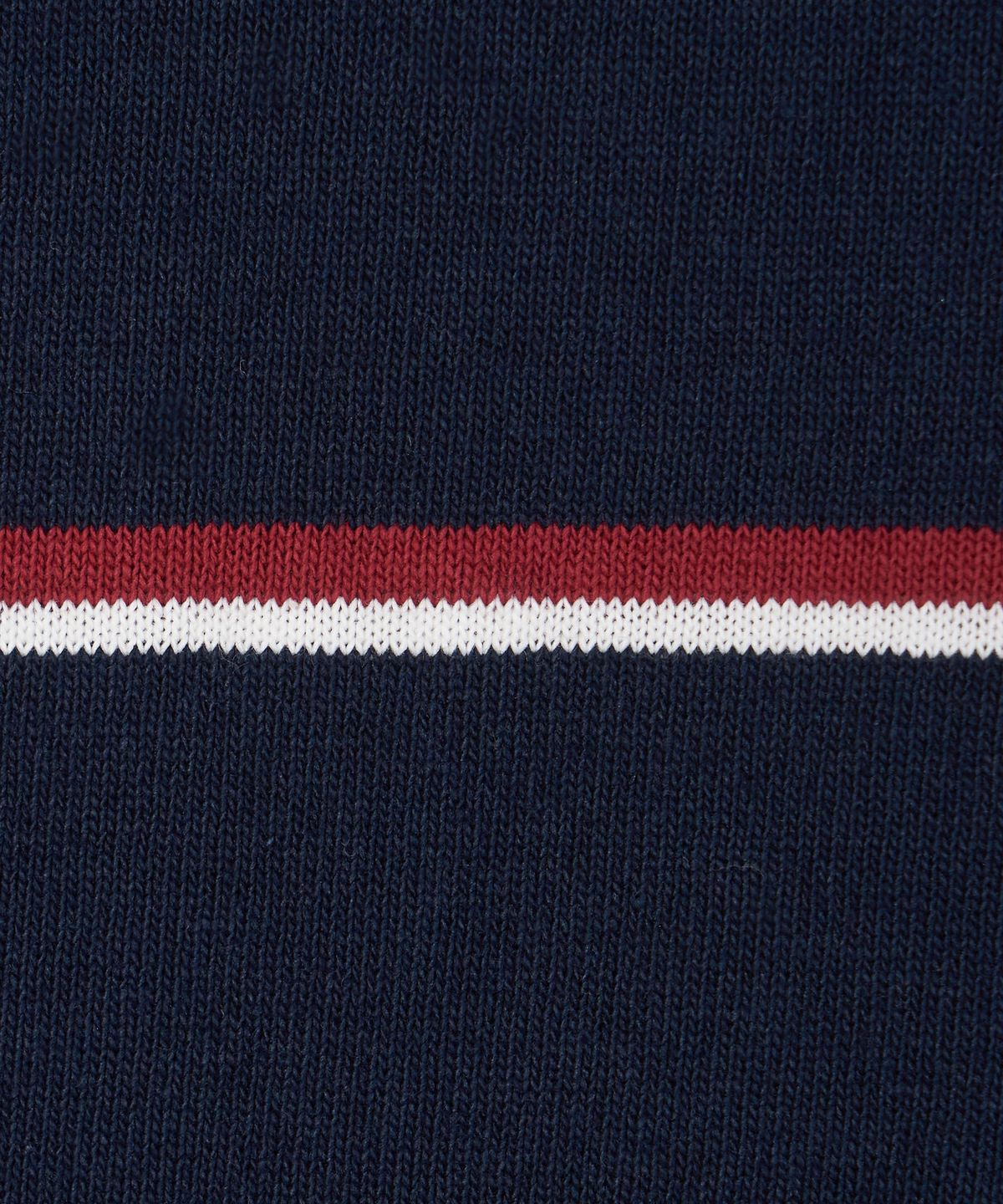 미나수(MENASOO) MNS Striped Cotton Collar T Shirt_Navy
