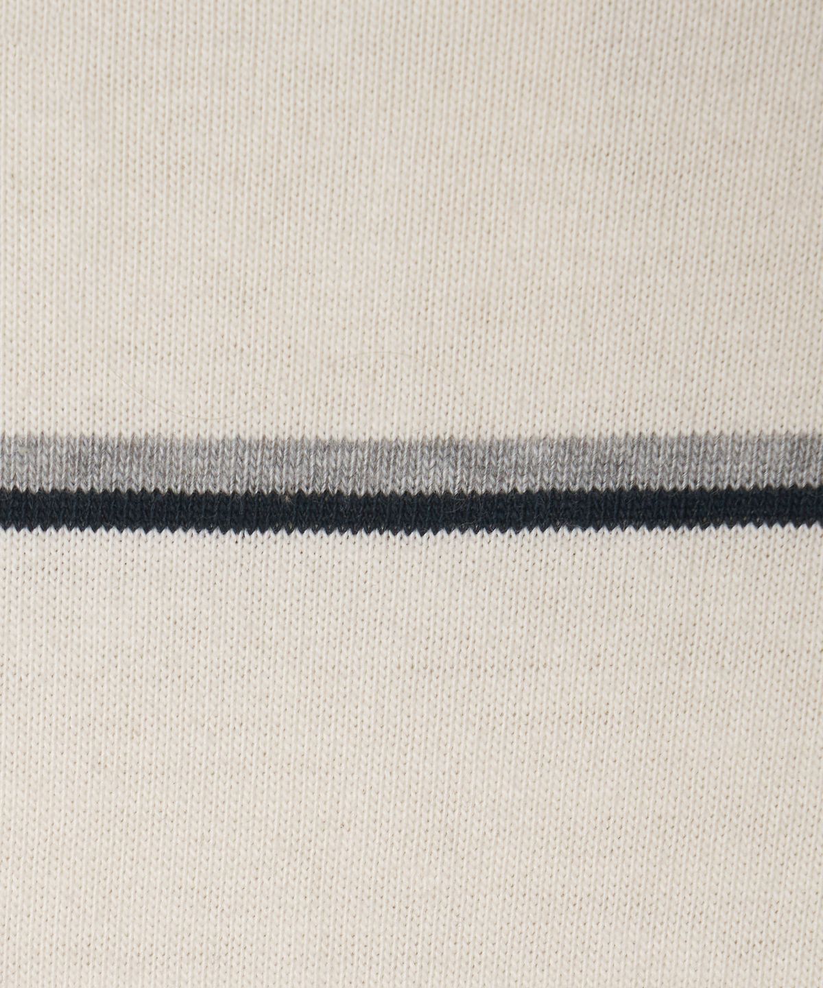 미나수(MENASOO) MNS Striped Cotton Collar T Shirt_Ivory