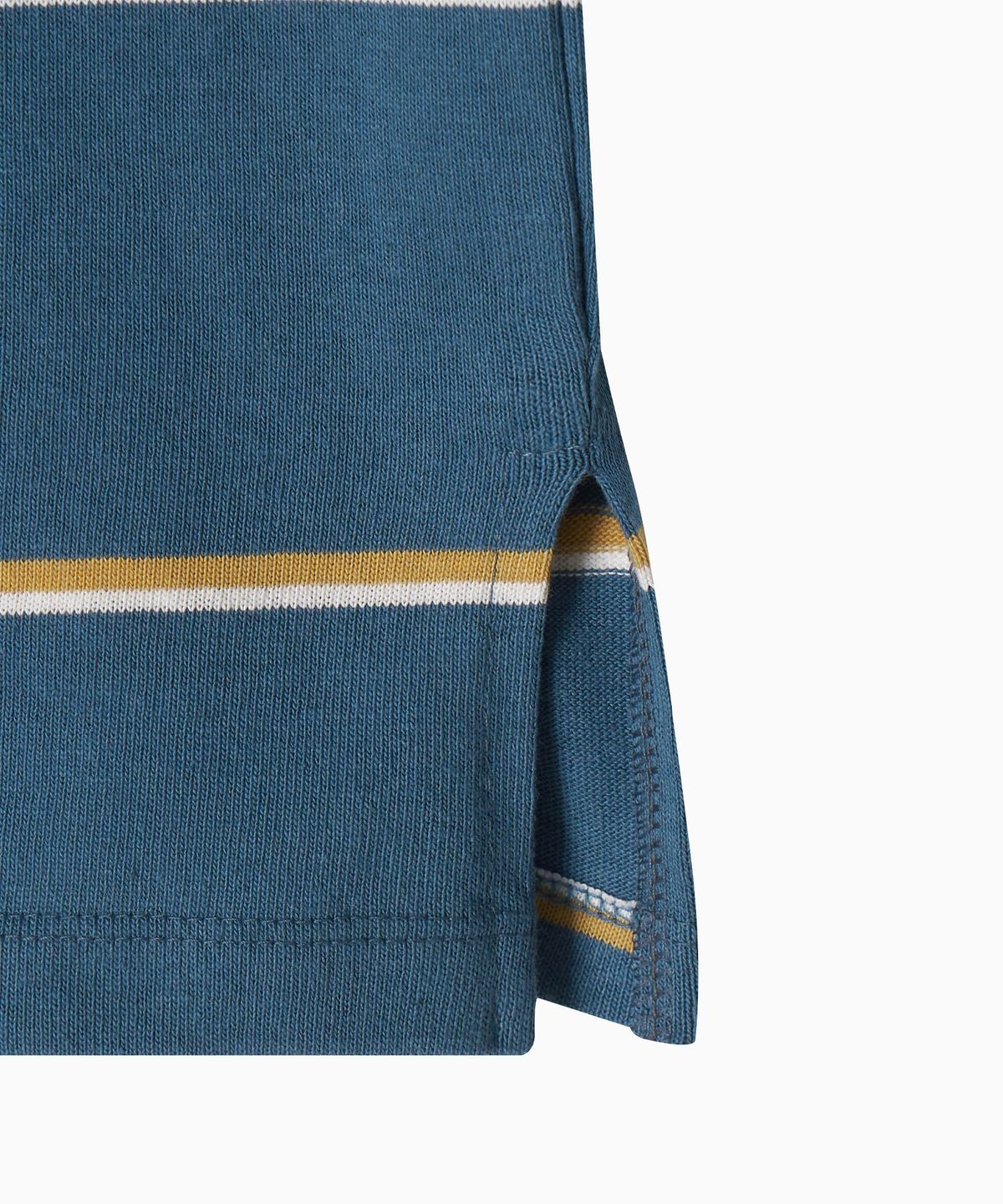 미나수(MENASOO) MNS Striped Cotton Collar T Shirt_Blue