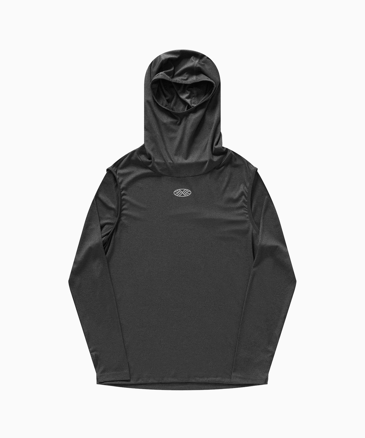미나수(MENASOO) MNS Running Highneck Hoodie_Charcoal